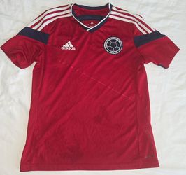 Colombia 2014 World Cup Jersey Red Sz L woman