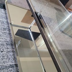 Glass Top And Mirror Lower Level Coffee Table