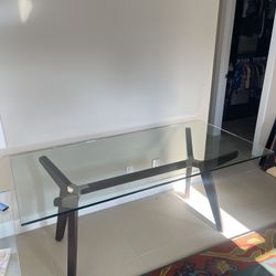 Crate & Barrel Glass Desk