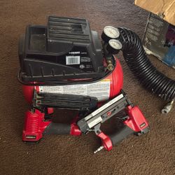 Husky Air Compressor With Nail /stapler