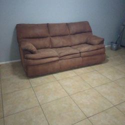 Brown Suede Sofa Bed 