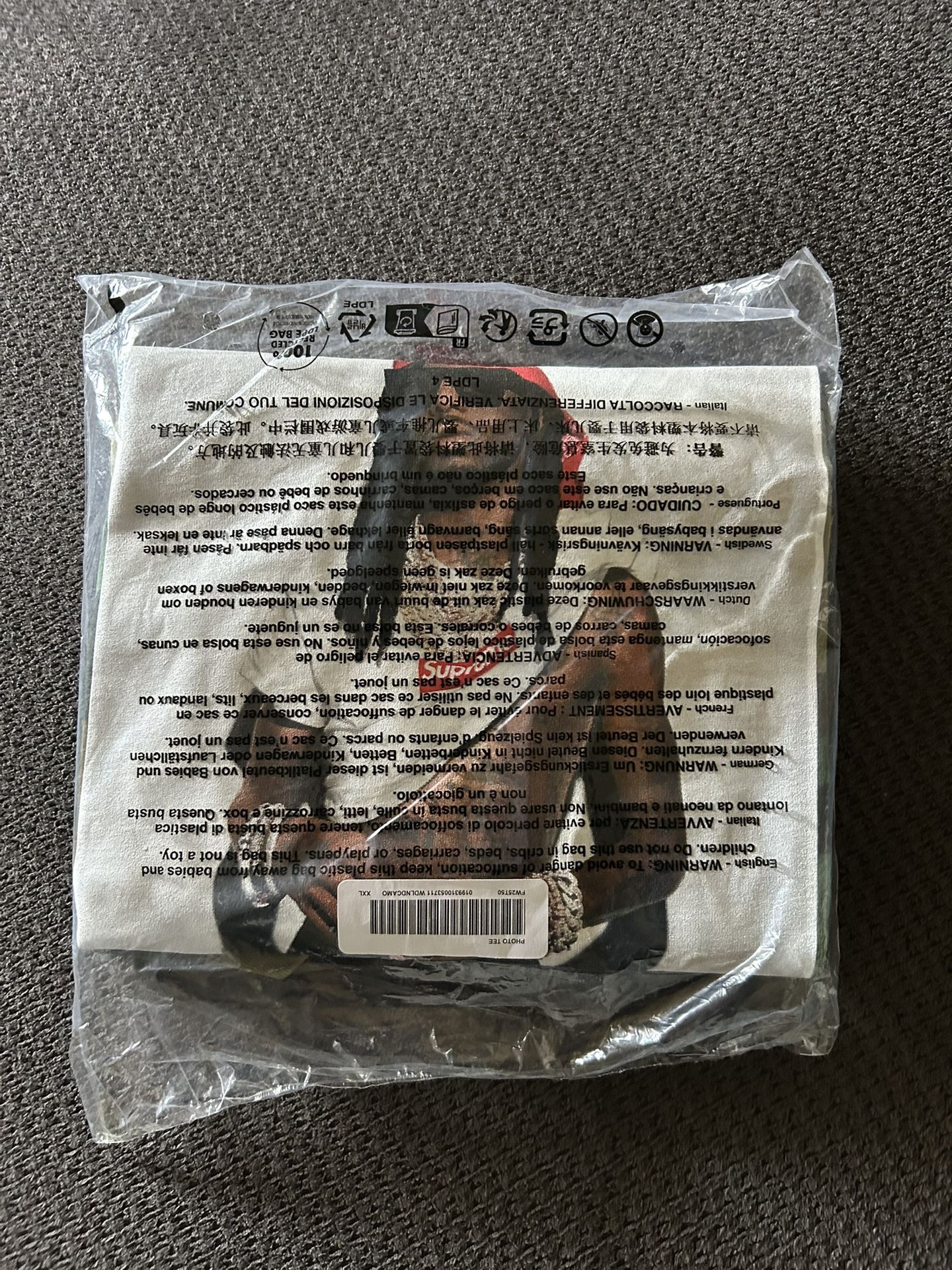 Supreme Playboi Carti Photo Tee Woodland Camo XXL
