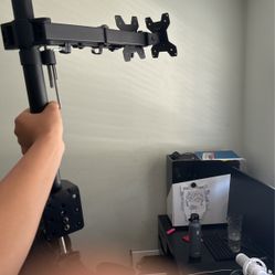 dual monitor arm mount stand 