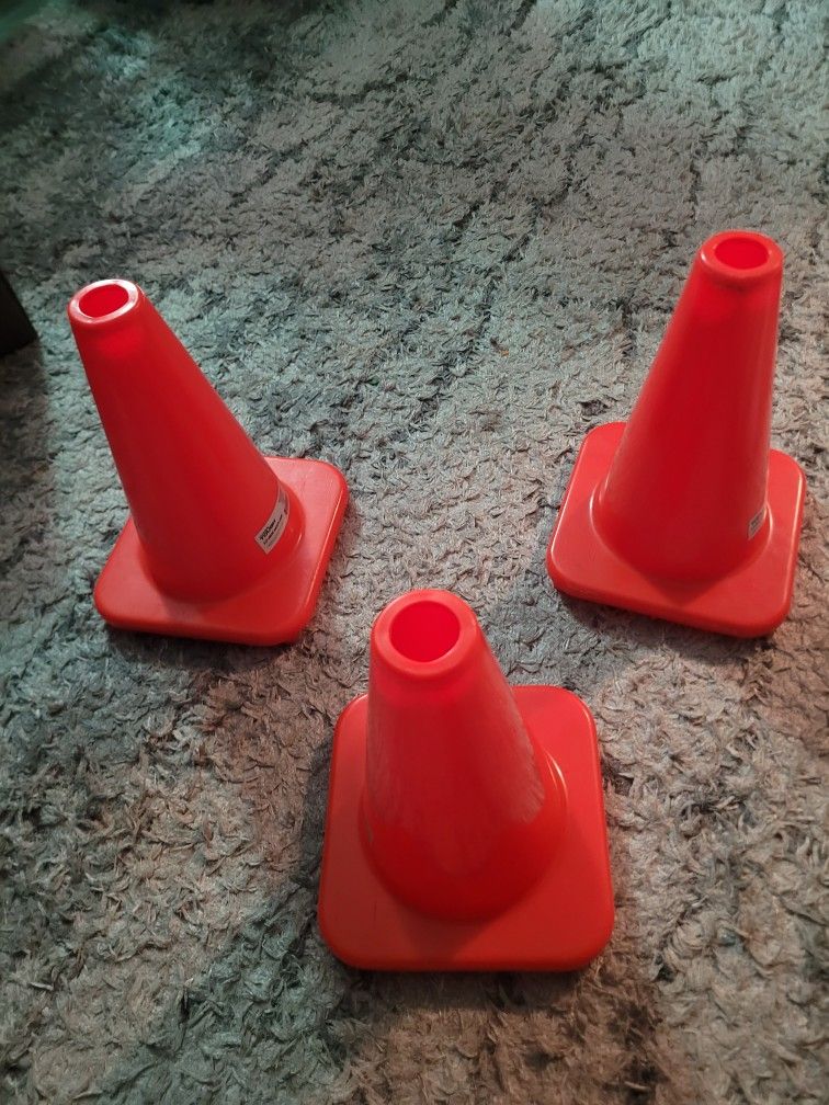 3 Orange Cones
