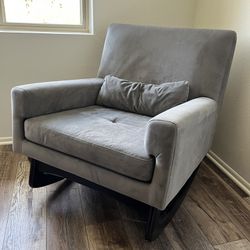 Cozy Gray Rocking Chair