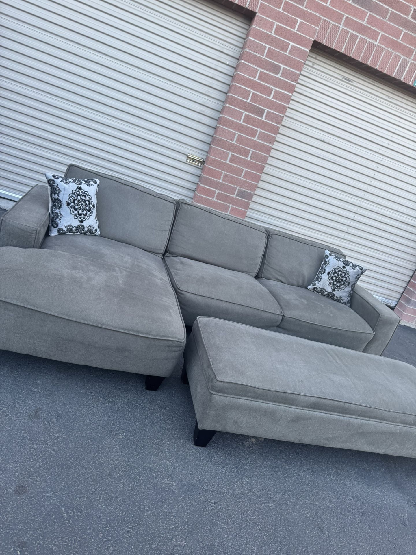 really nice couch and storage ottoman
