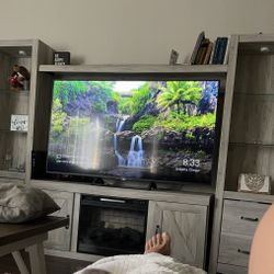 Bellaby 4-Piece Entertainment Center with 63" TV Stand and Electric Fireplace for Larger Rooms