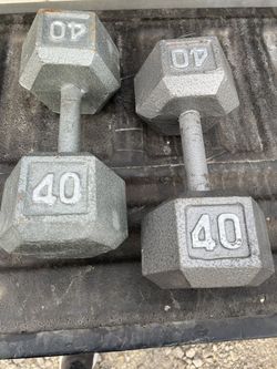 Pair Of 40lb Dumbbells 