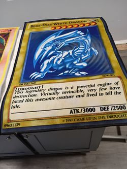 Blue Eye White dragon Rug