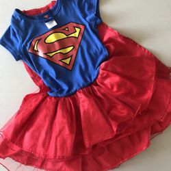 Superman Supergirl Tutu T-shirt Dress Costume