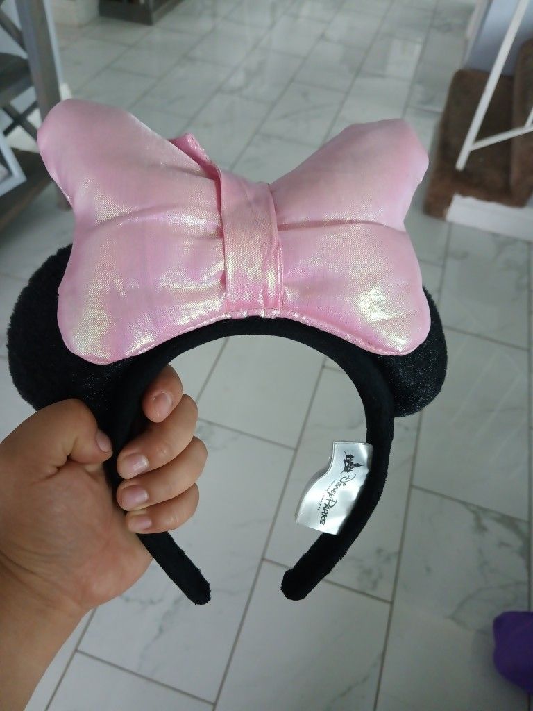 Minnie Mouse Pink Puffy Ears DISNEY Parks Headband
