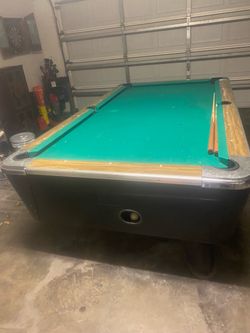 Full Size Pool Table with Cue Sticks