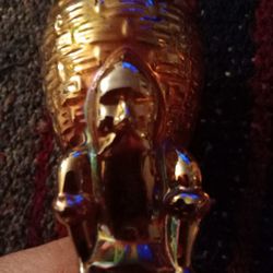 Rare Vintage Carnival Glass Gnome Set