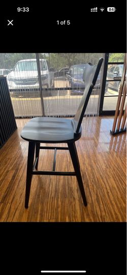 Black wooden barstool chair