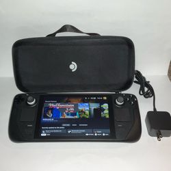 Steam Deck w/ 512GB drive, Case, Power Supply & 128GB Micro SD