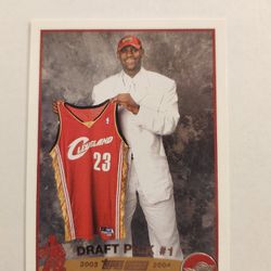 2002-2003 Topps Basketball LeBron James Rookie Card 