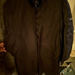 Long Black Rain Style Jacket