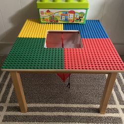 Toddler Building Table with LEGO Duplo Set