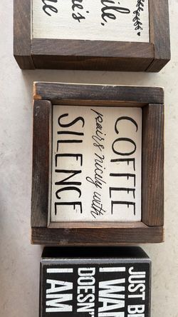 Small Framed Wood Quote Sign
