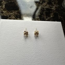 Earrings 14 kt Authentic and Diamond 