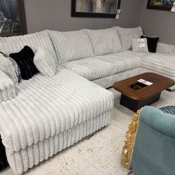 Gray Fabric Sectional 