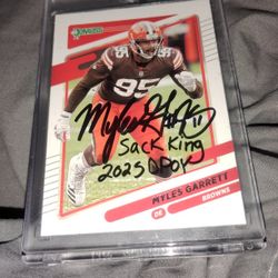 Myles Garrett NFL Football Card Autograph Signed Cleveland Browns 