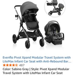 Evenflo Car Seat and Stroller Travel System – Excellent Condition