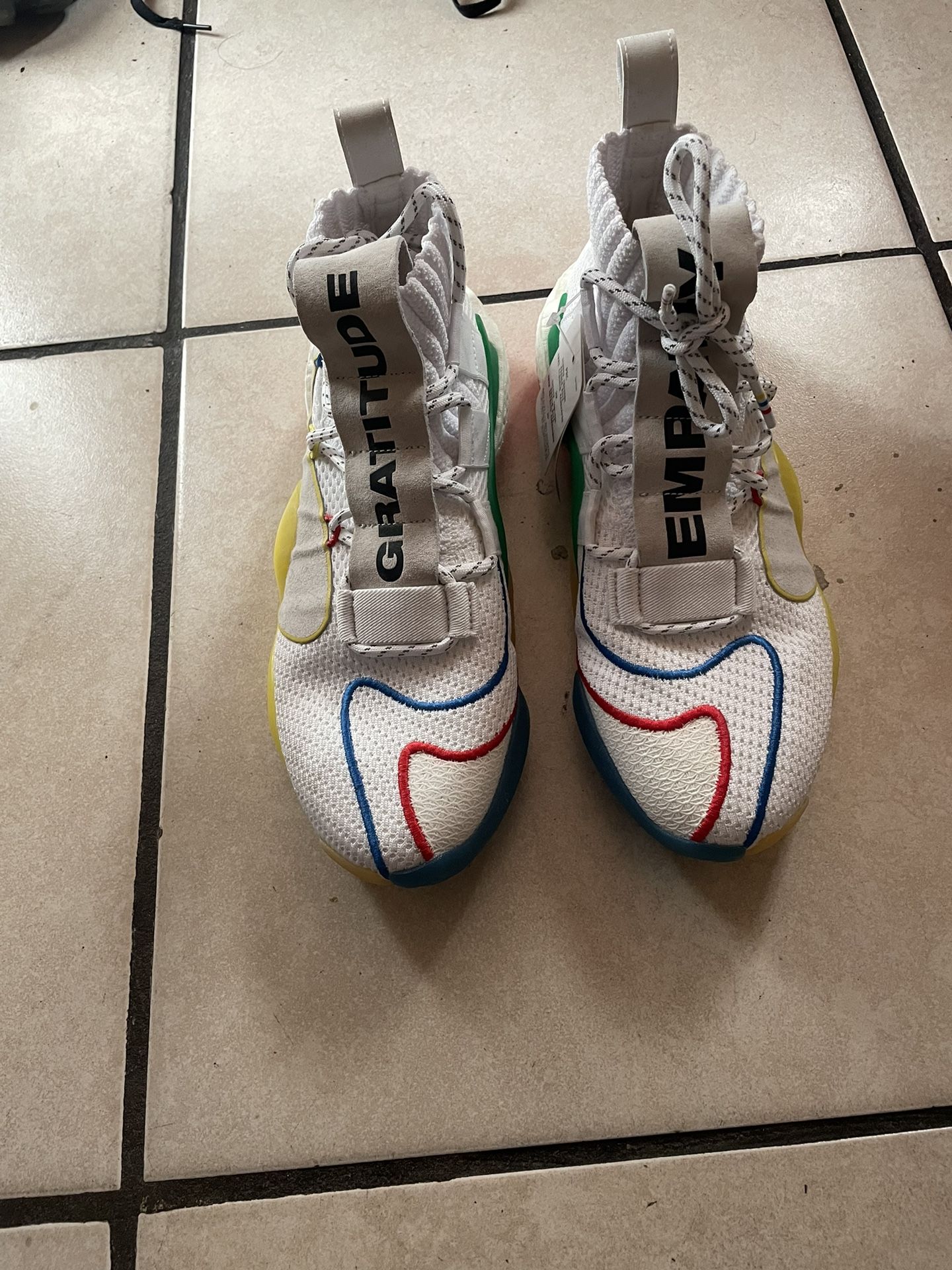 adidas gazelle silver green womens Adidas Consortium G27805 Pharrell Williams Crazy BYW X Gratitude Empathy  Mens Shoe