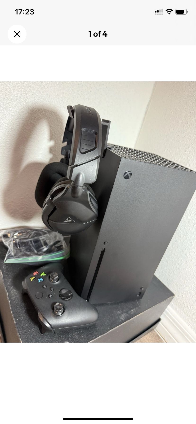Xbox Series X 1TB Bundle: Turtle Beach Headset, Controller, Cords Included.