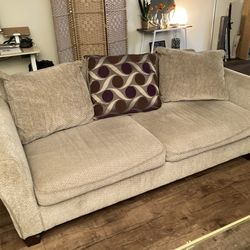 Comfortable Neutral Sofa – Clean, No Stains or Tears