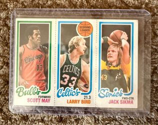 Topps 1980-81 Scoring Leader Card Larry Bird 🔥ROOKIE🔥 Jack Sikma Scott May
