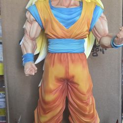 Goku Super Three Dragon Ball Infinite Multi-Hand Interchangeable Base With Breathing Light Effect Gk Statue Model 