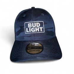 Bud light blue camo trucker hat one size