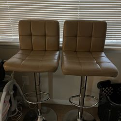 Brown High Bar Chairs 