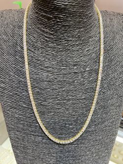 Yellow silver chain with CZ stones for a good price!!