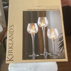 Crackle Carisma Candle Holders