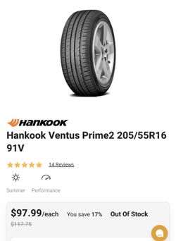 New Spare Tire 205/55/R16