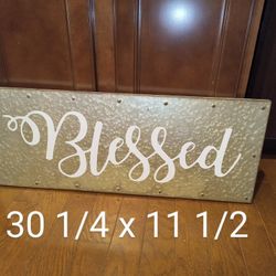 "Blessed" Metallic Wall Decor