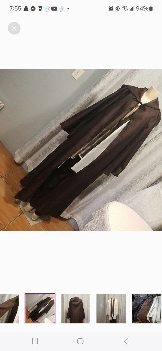 Star wars Obi Wan Kenobi Costume Jedi Robe Hoodies Uniforms Cosplay Set …3 pc