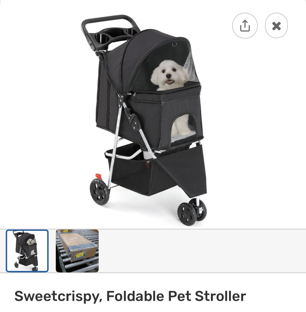 Sweet crispy Foldable Pet Stroller