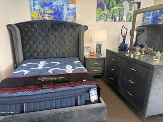 Great Deal👏Beautiful Grey 5pc Bedroom Set $1199