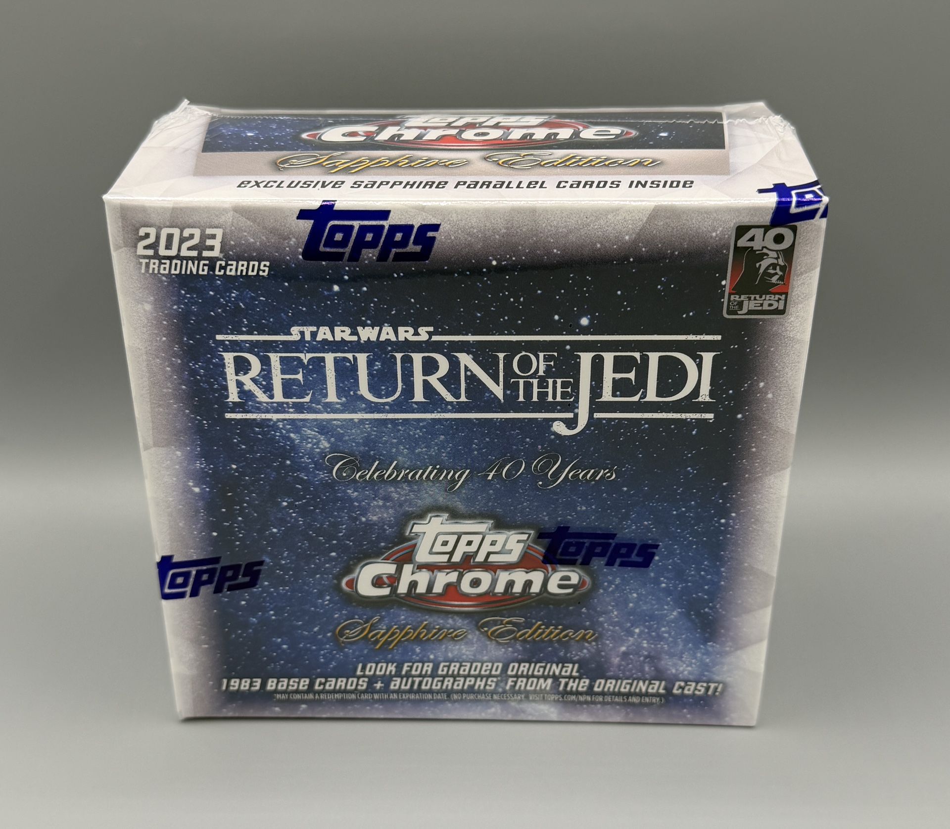 2023 Topps Chrome Star Wars Return Of The Jedi 40th Anniversary Sapphire Edition Box NEW SEALED
