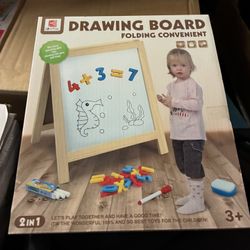 2 In 1 Folding Drawing Board And Magnetic White Board With Magnets 