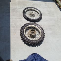 Dunlop Geomax Dirt Dike Tires With Rims