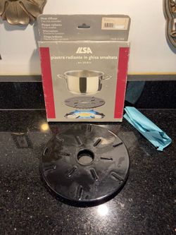 ILSA Heat Diffuser Stove Top Enameled Cast Iron 8” for Gas Stoves Made In Italy