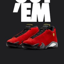 Jordan 14 Red Ferrari size 10 