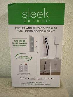 sleek SOCKET® OUTLET AND PLUG CONCEALER WITH CORD CONCEALER KIT