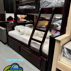 Triple Cherry Litera Cama Con Trundle