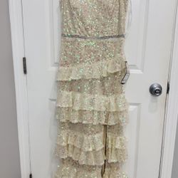 TLC Say Yes to the Dress Womens Juniors Sequined Maxi Evening Dress