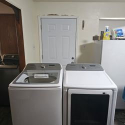 SAMSUNG WASHER AND DRYER SET BOTH ELECTRIC XL CAPACITY 5.3 CU GOOD CONDITION HEAVY DUTY DELIVERY AVAILABLE FOR EXTRA FEE WE DO REPAIRS 